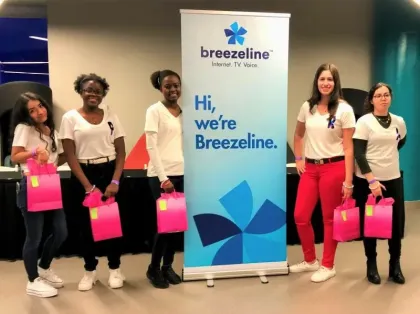 Teenage girls at coding competition
