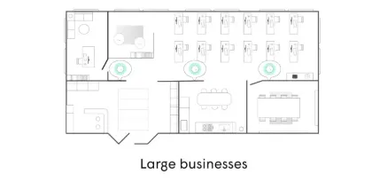 Large business pod layout